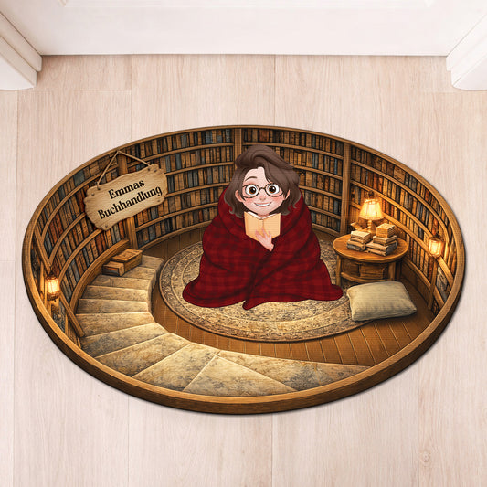 8679AGE1 3d druck effekt kleine bibliothek personalisiert_e geschenke fur leseratten_ frauen manner  unregelmassige form fussmatte 8679adcqna