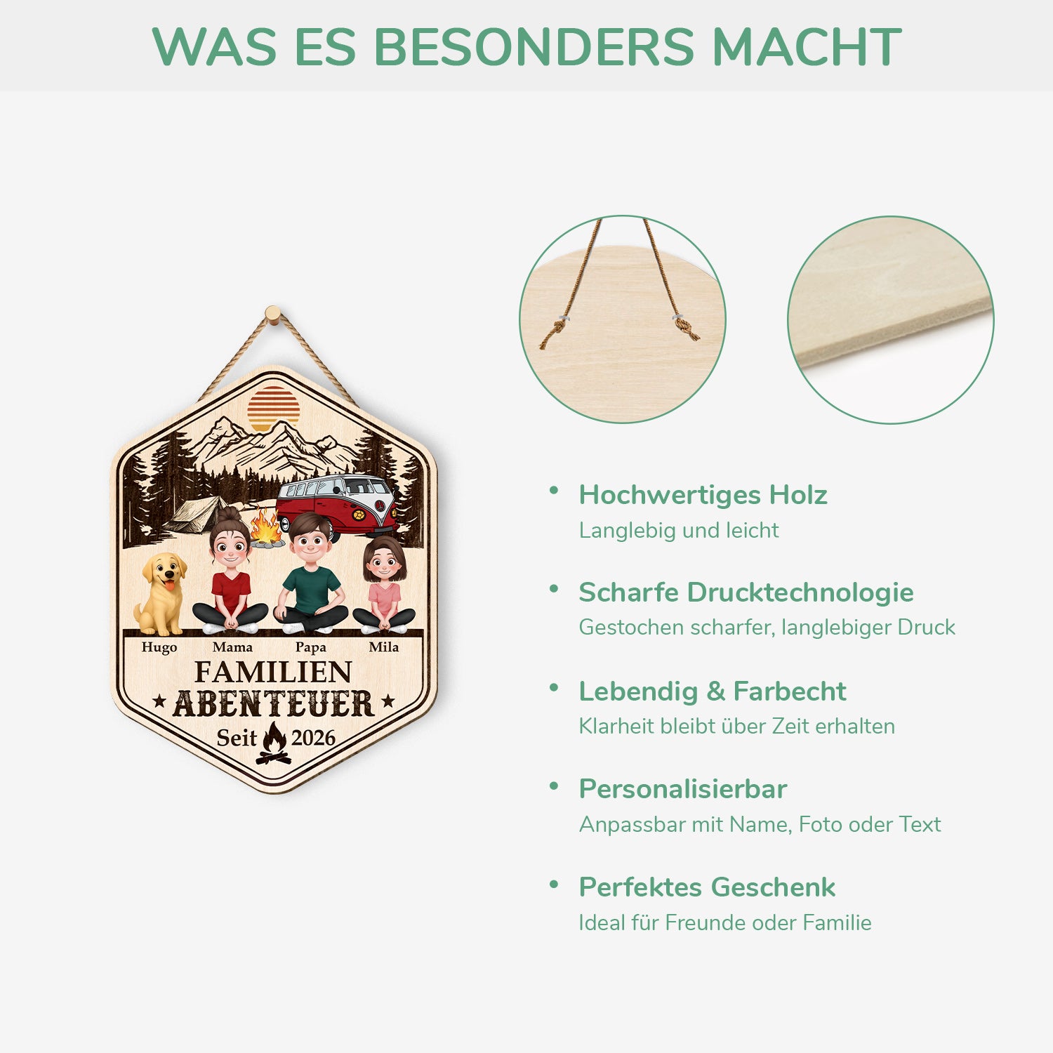8700QGE4 familienabenteuer camping holzschild personalisiert_ familie mit hund 8700qtysi