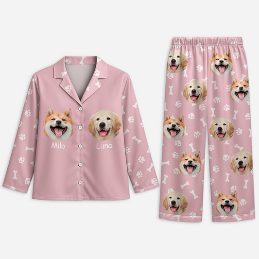 8714VGE1 hund pfoten personalisierte geschenke foto  schlafanzug 8714vakzc