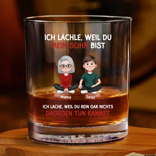 8716IGE2 ich lachle weil du mein sohn bist personalisierte geschenke sohn  whiskyglas 8716indnk