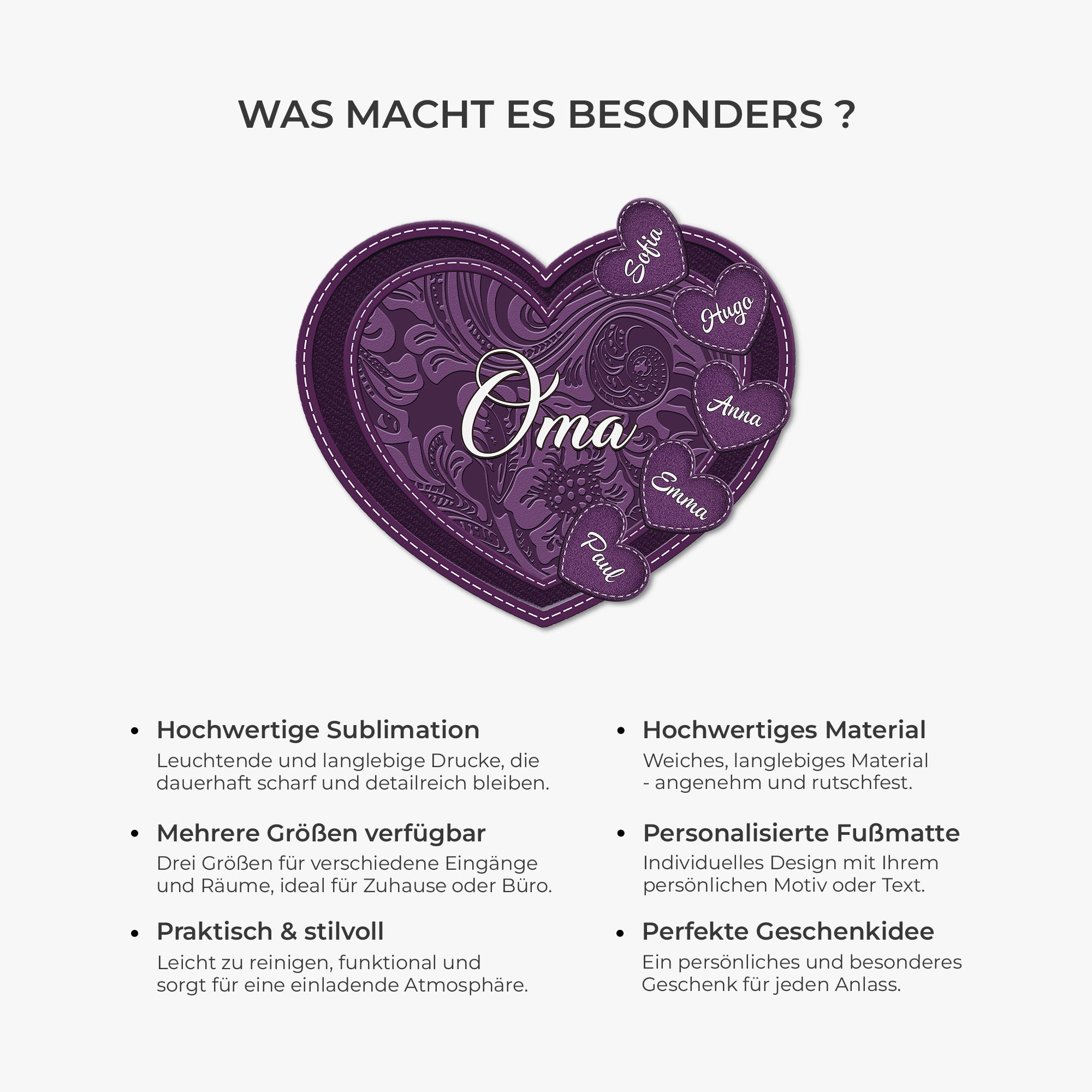 8717GE6 oma mit kindernamen personalisiertes geschenk  fussmatte oma mama unregelmassige form 8717ad3cta_a743b396 e316 434c 983f b9fe5366322a
