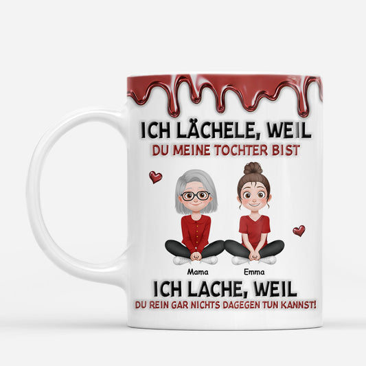 8740MGE1 3d druck effekt ich lachele weil du mein sohn bist personalisierte tasse sohn tochter blau 8740mtpla