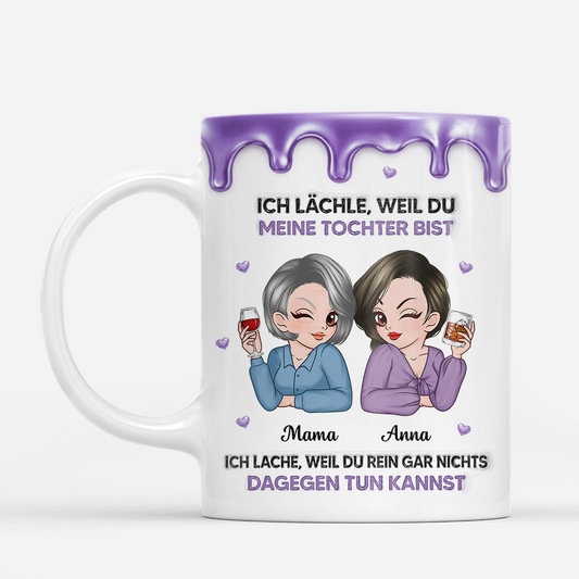 8752MGE2 3d druck effekt ich lachele weil du meine tochter bist personalisiertes geschenk  tochter oma mama tasse 8752m6hwa