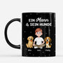 8756MGE1 ein mann  sein hund glitzer personalisierte tasse hund 8756m6psc