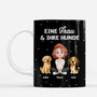 8756MGE2 ein mann  sein hund glitzer personalisierte tasse hund 8756m6psc