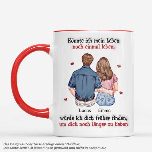8757MGE1 wenn ich mein leben noch einmal leben durfte personalisierte paar geschenke  tassen 8757m6cwg