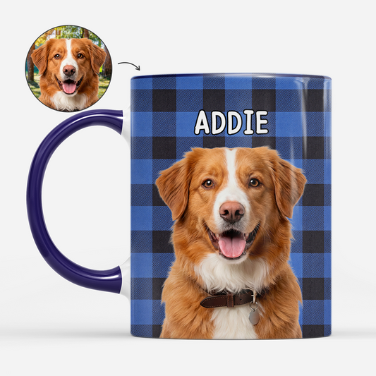 8763MGE1 hund katze tartan personalisierte geschenke foto  tasse 8763m8chc
