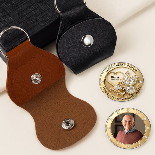 8765AGE2 als dein herz stillstand veranderte sich meines fur immer personalisierte trauergeschenke  pocket hug schlusselanhanger foto papa mama 8765aj8qzb