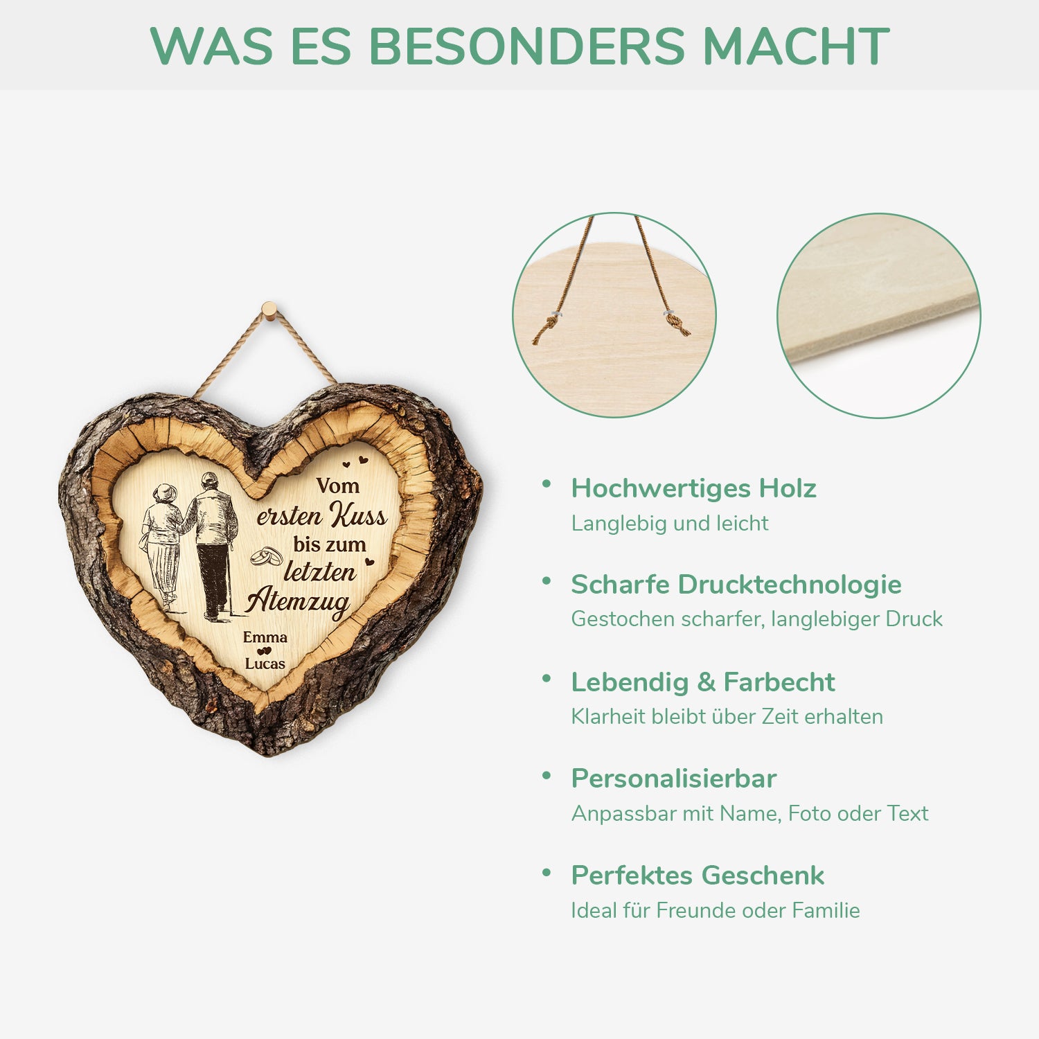 8802QGE4 3d druck effekt vom ersten kuss bis zum letzten atemzug holzschild personalisiert_ foto paar 8802qnpag