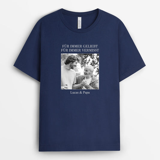 8862AGE2 fur immer in meinem herzen personalisierte trauergeschenke  t shirt mit bild_ 8862a6dag
