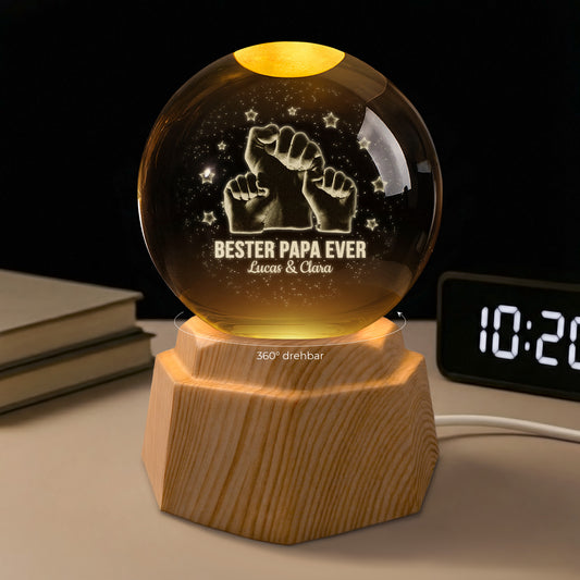8871LGE1 bester papa ever personalisiertes geschenk  3d kristallkugel papa opa 8871l3lmb_1