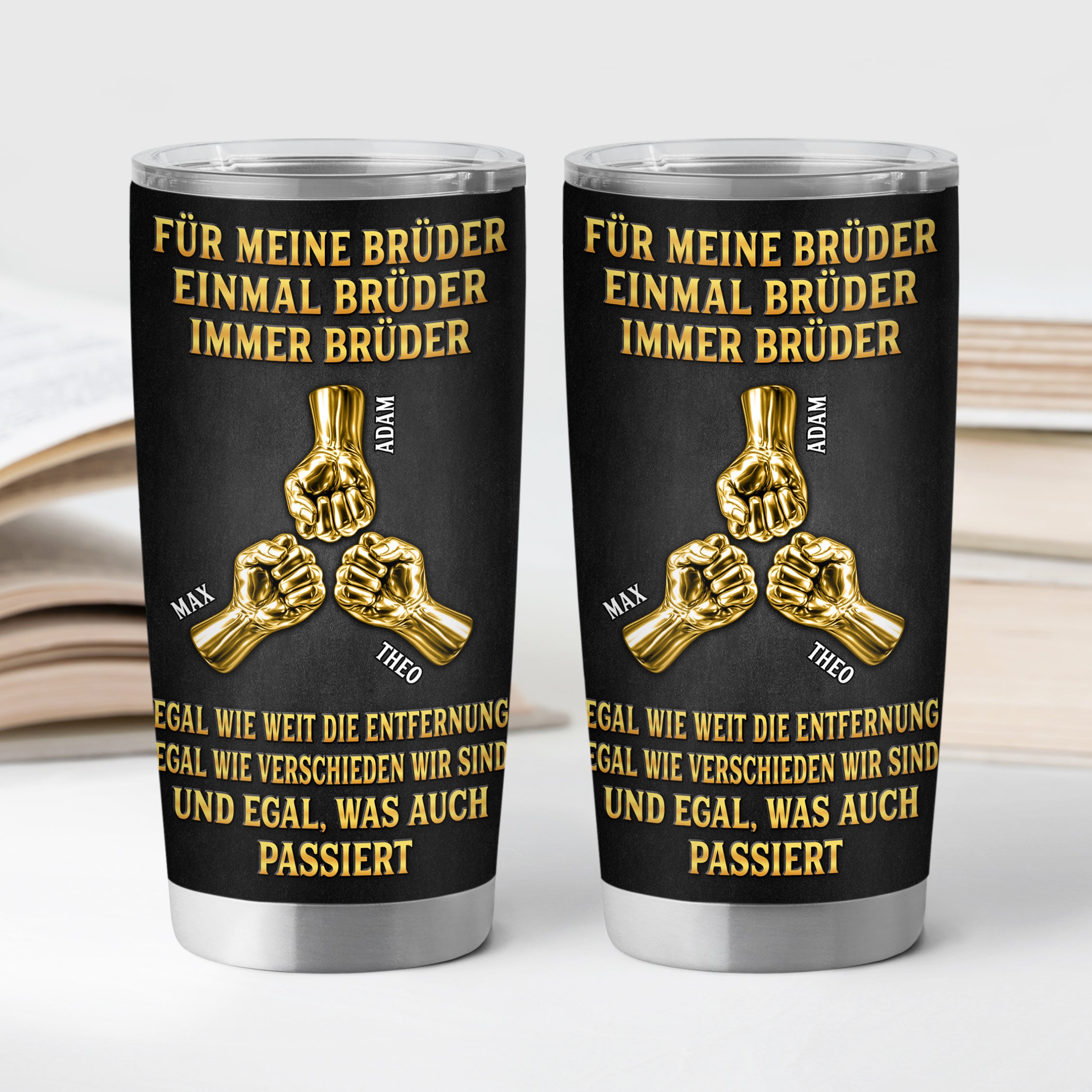 8886TGE2 einmal bruder immer bruder personalisierter thermobecher 590 ml 8886tspmb