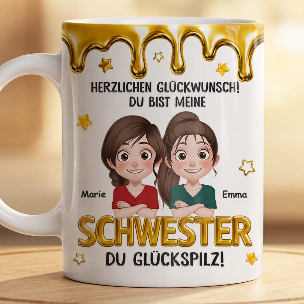 8889MGE2 herzlichen gluckwunsch du bist mein bruder personalisierte tasse bruder schwester geschiwster 8889msfzb