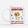 8895MGE1 du hast mich zwar adoptiert aber eigentlich bin ich hier der boss personalisiertes hunde geschenk  tasse 8895msdkc