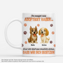 8896MGE1 3d druck effekt du hast mich zwar adoptiert aber eigentlich bin ich hier der boss personalisiertes hunde geschenk  tasse 8896msczc