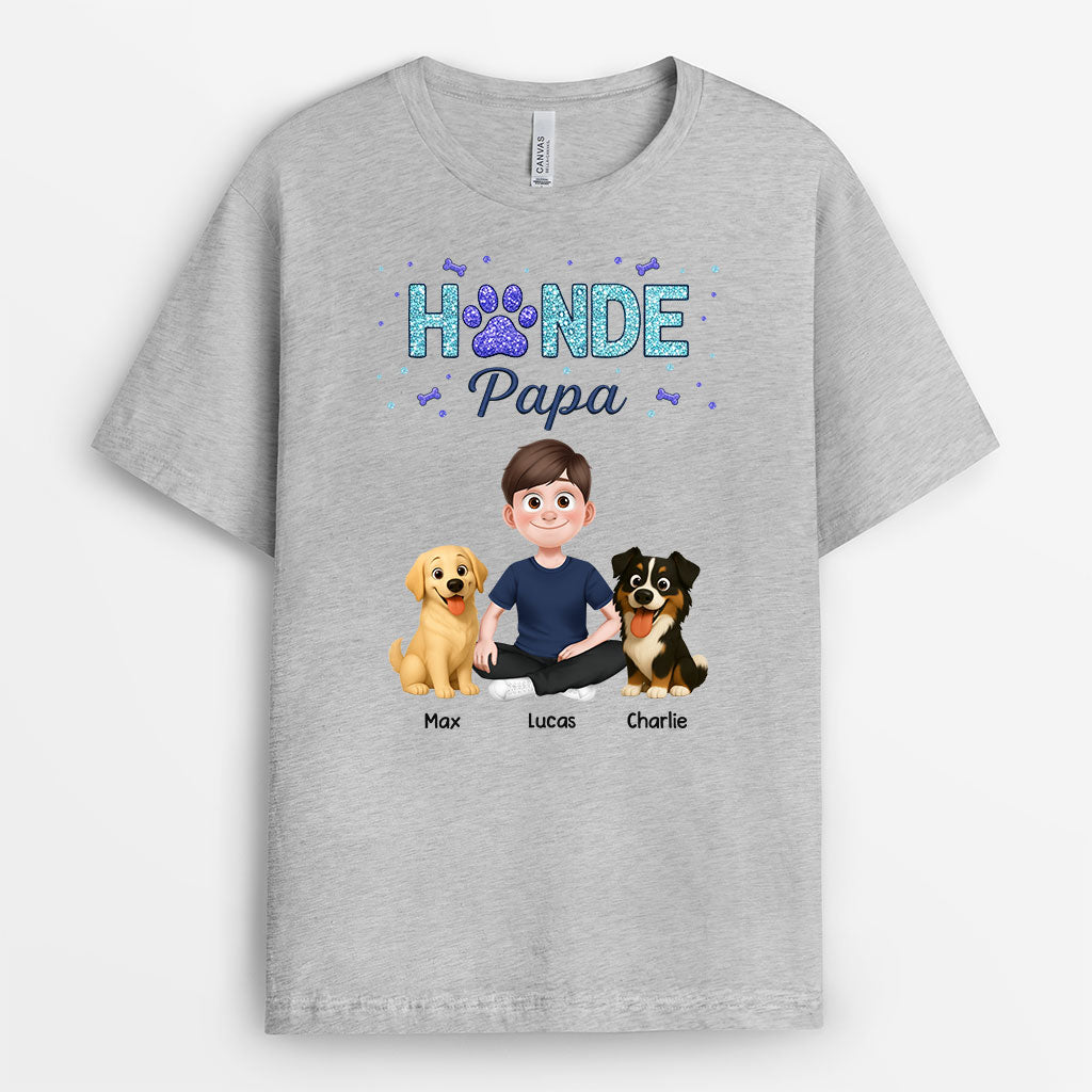 8930AGE2 hundemama hundepapa glitzer personalisiertes hunde geschenk  t shirt 8930a3dlc