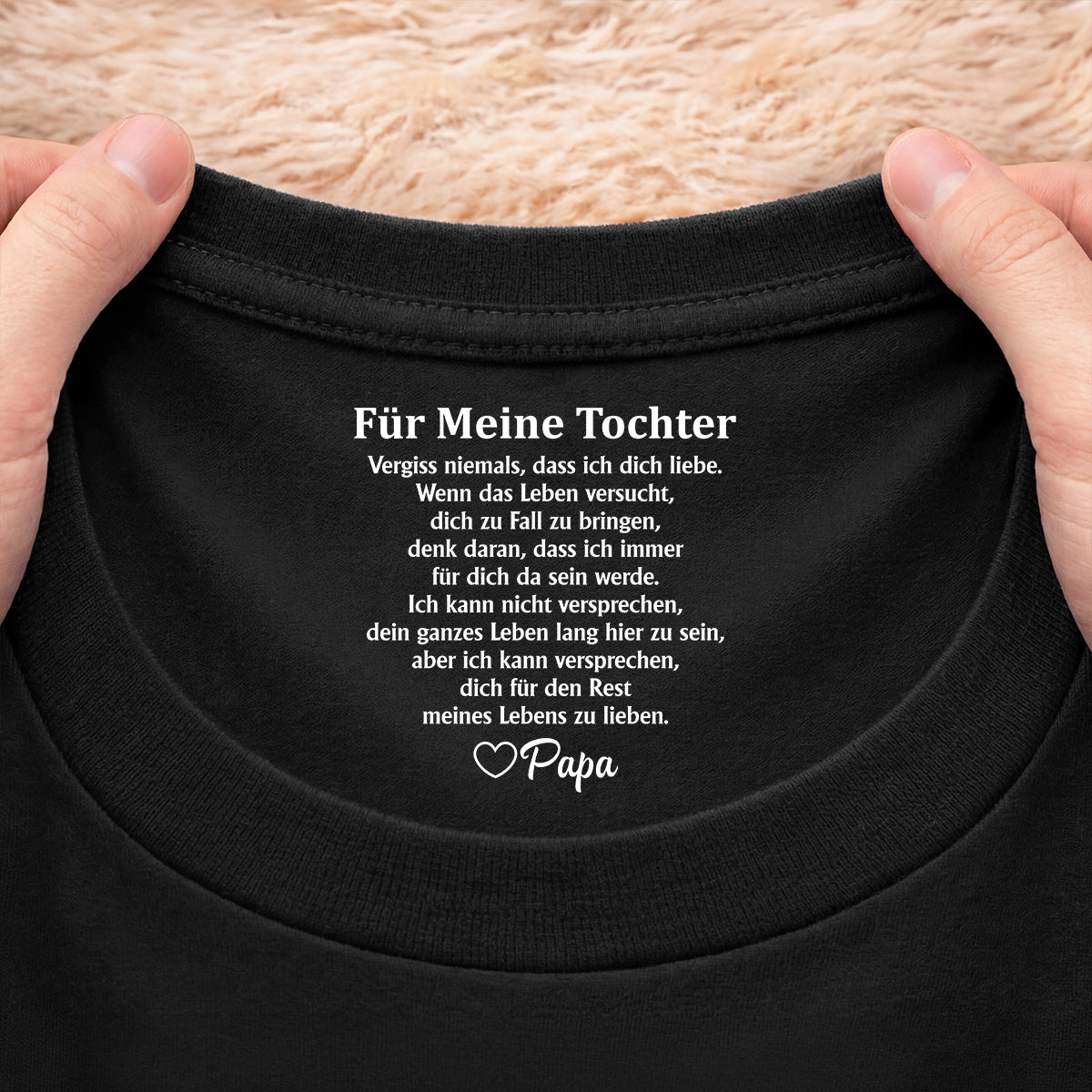 8934AGE2 ich kann versprechen dich fur den rest meines lebens zu lieben schwarzes t shirt personalisiert nackenlabel drucken sohn tochter 8934aa8pwb