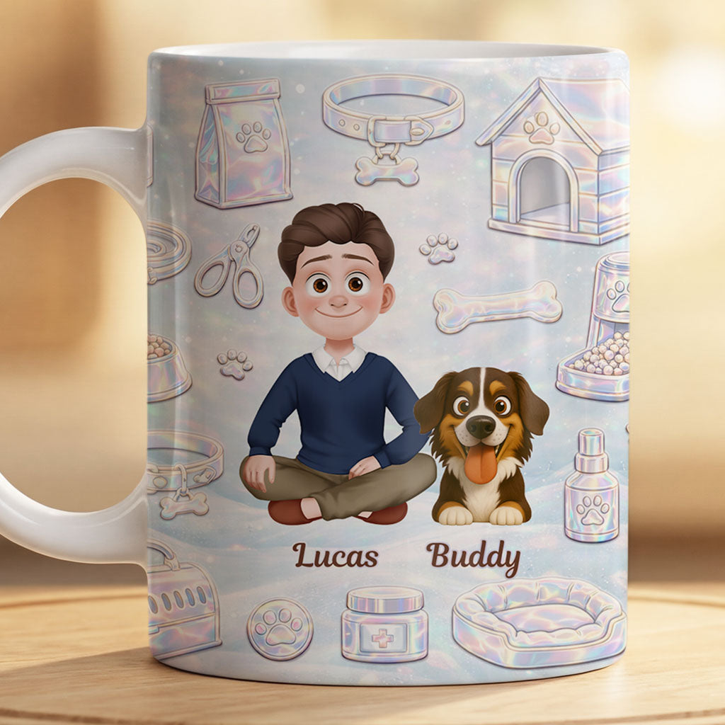 8935MGE1 3d druck effekt hund und mensch_ personalisierte tasse hund holografie 8935m3vcc_1