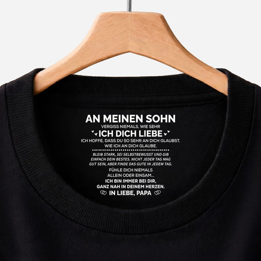 8948AGE1 bleib stark sei selbstbewusst und gib einfach dein bestes schwarzes t shirt personalisiert nackenlabel drucken sohn tochter m_nner frauen 8948aa6vca