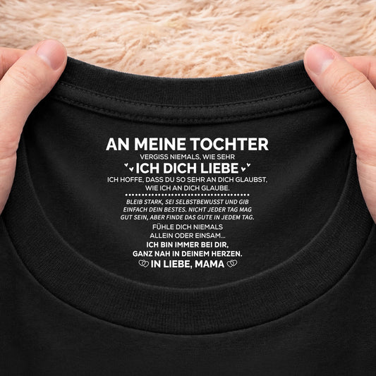 8948AGE2 bleib stark sei selbstbewusst und gib einfach dein bestes schwarzes t shirt personalisiert nackenlabel drucken sohn tochter m_nner frauen 8948aa6vca