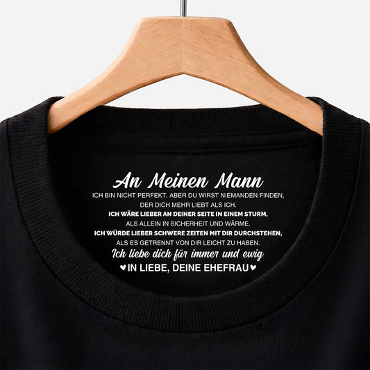 8950AGE1 ich liebe dich fur immer und ewig personalisierte geschenke paare  schwarzes t shirt nackenlabel drucken 8950aa6dcg