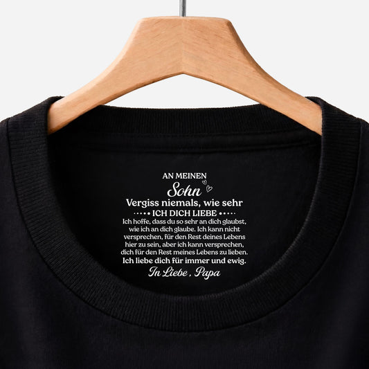 8952AGE1 ich hoffe dass du so sehr an dich glaubst schwarzes t shirt personalisiert nackenlabel drucken sohn tochter manner frauen 8952aa6ela