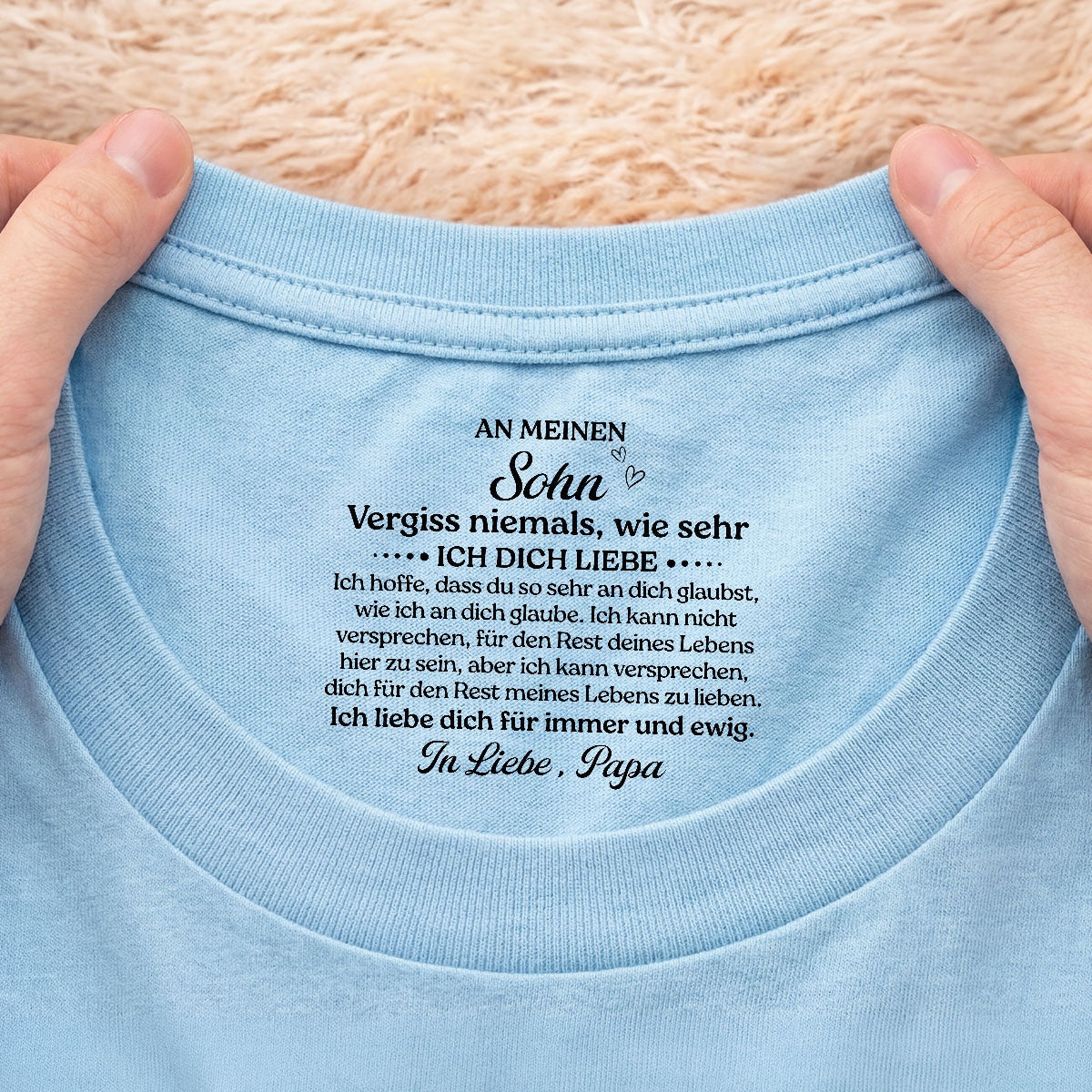 8952AGE2 ich hoffe dass du so sehr an dich glaubst weisses t shirt personalisiert nackenlabel drucken sohn tochter manner frauen 8952aa6rla