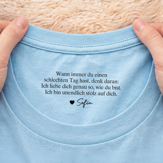 8954AGE2 du hast immer mich weisses t shirt personalisiert nackenlabel drucken manner frauen 8954aaseca