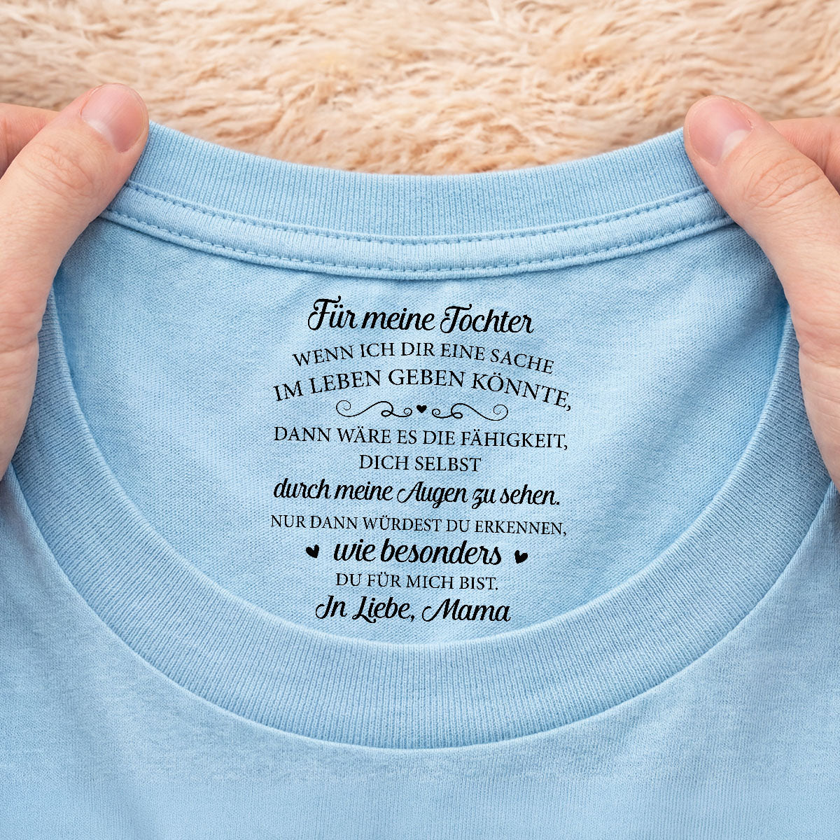 8961AGE2 wenn ich dir eine sache im leben geben konnte weisses t shirt personalisiert nackenlabel drucken sohn tochter manner frauen 8961aatcsa