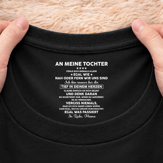 8962AGE2 ich bin immer bei dir tief in deinem herzen schwarzes t shirt personalisiert nackenlabel drucken sohn tochter manner frauen 8962aatebb