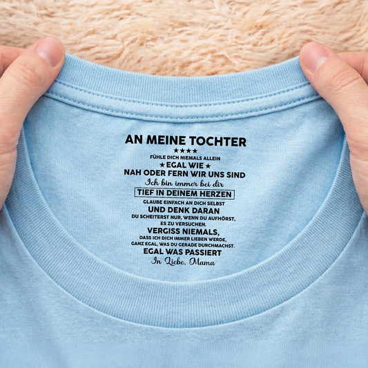 8962AGE2 ich bin immer bei dir tief in deinem herzen weisses t shirt personalisiert nackenlabel drucken sohn tochter manner frauen 8962aatebb