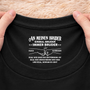 8973AGE2 einmal bruder immer bruder personalisiertes geschenk  schwarzes t shirt nackenlabel drucken 8973aacdbb