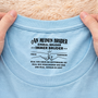 8973AGE2 einmal bruder immer bruder personalisiertes geschenk  weisses t shirt nackenlabel drucken 8973aacdbb
