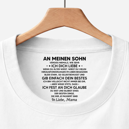 8975AGE1 du bist und bleibst eines der besten dinge die mir je passiert sind personalisiertes geschenk  weisses t shirt nackenlabel drucken sohn tochter manner frauen 8975aacdzb