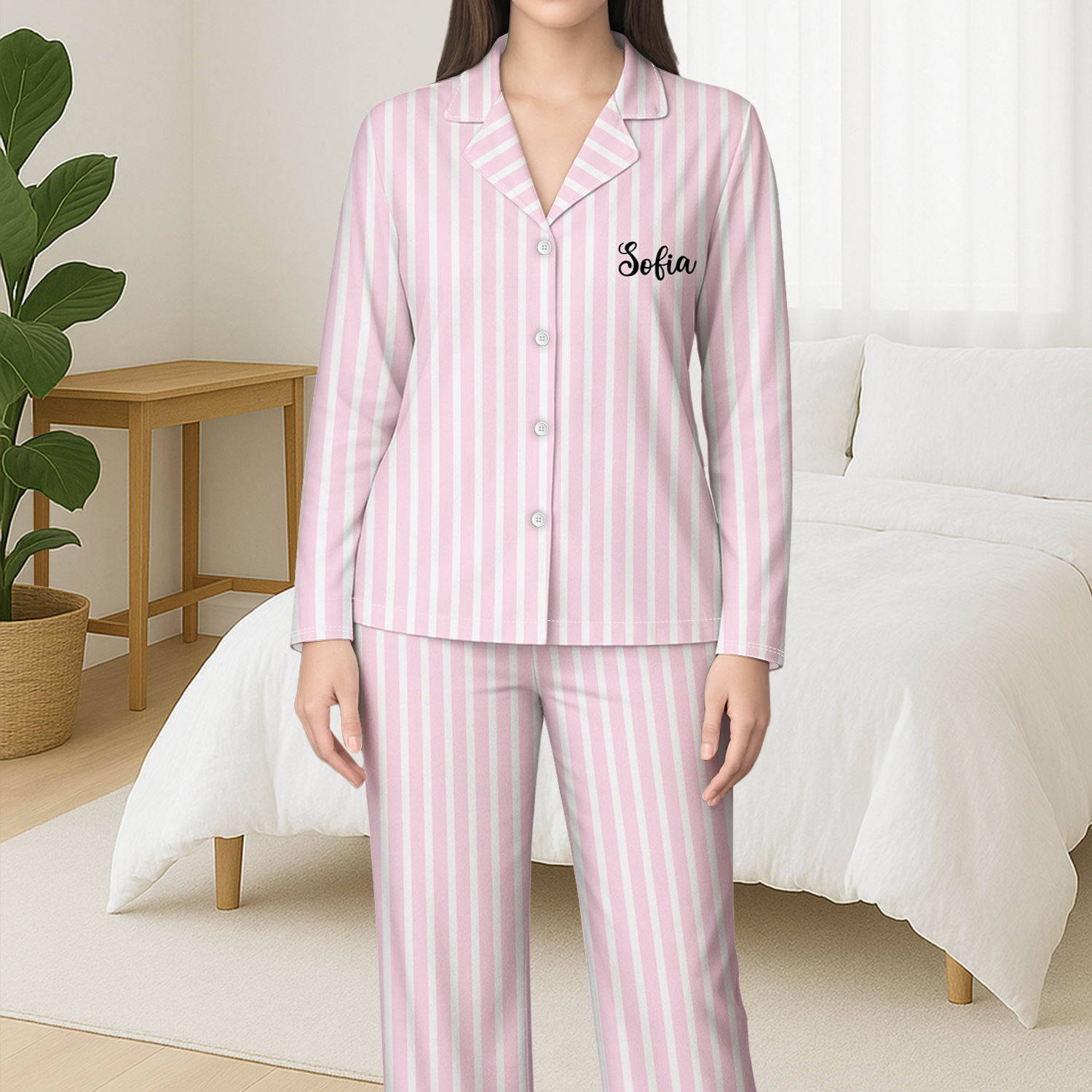 9056VGE3 name basic personalisierte schlafanzug frauen  manner 9056v6fwa