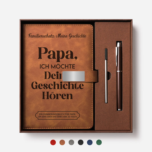 9057MGE1 ich mochte deine geschichte horen personalisiertes geschenk  notizbuch mit stift papa mama oma opa 9057mo6dmb