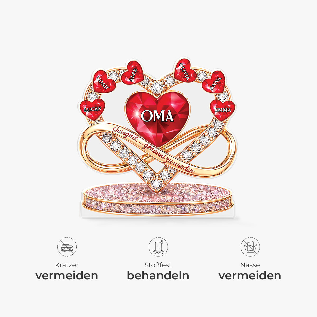 9058AGE1 3d druck effekt gesegnet mama genannt zu werden acryl aufsteller personalisiert mama oma 9058arsvta_2