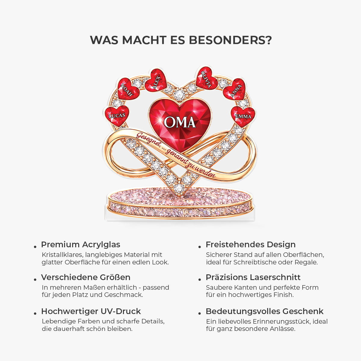 9058AGE1 3d druck effekt gesegnet mama genannt zu werden acryl aufsteller personalisiert mama oma 9058arsvta_3