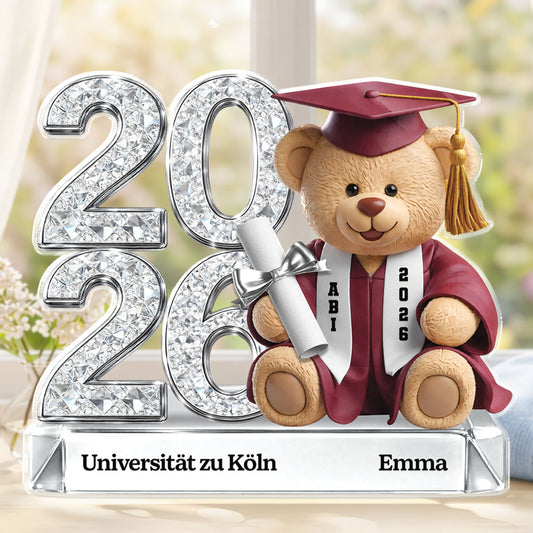 9061AGE1 abschluss teddybar acryl aufsteller personalisiert frauen  manner 9061ar6vta_1