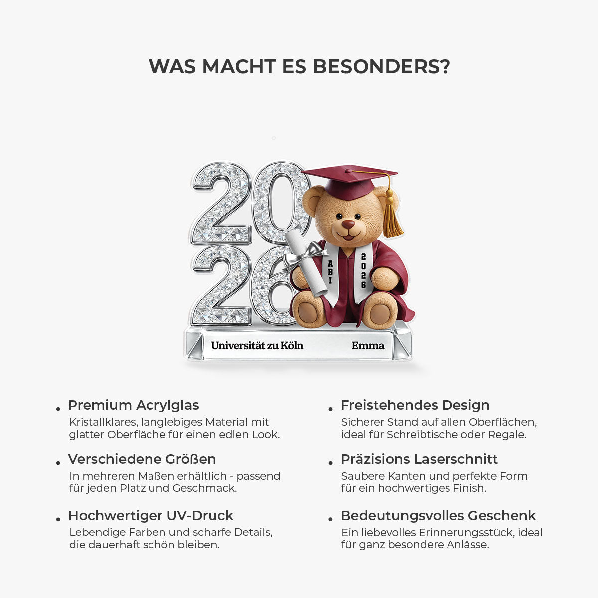 9061AGE1 abschluss teddybar acryl aufsteller personalisiert frauen  manner 9061ar6vta_1_67769a8c 3db4 46f0 a1af 56f50a7ad196