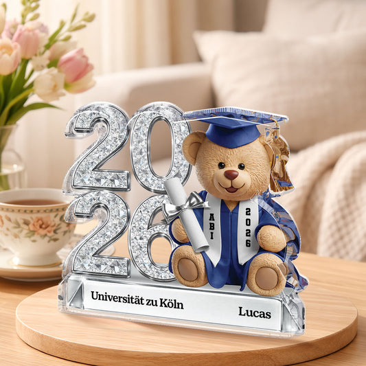 9061AGE1 abschluss teddybar acryl aufsteller personalisiert frauen  manner 9061ar6vta_2