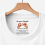 9067AGE1 du bist niemals alleine weisses t shirt personalisiert nackenlabel drucken tochter freundin 9067aa6epa