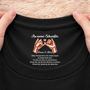 9067AGE2 du bist niemals alleine schwarzes t shirt personalisiert nackenlabel drucken tochter freundin 9067aa6epa