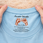 9067AGE2 du bist niemals alleine weisses t shirt personalisiert nackenlabel drucken tochter freundin 9067aa6epa