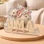 9072AGE2 3d druck effekt elefanten acryl aufsteller personalisiert mama papa 9072arcqpa