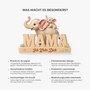9072AGE4 3d druck effekt elefanten acryl aufsteller personalisiert mama papa 9072arcqpa