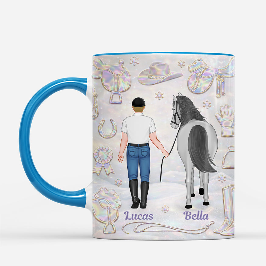 9078MGE2 3d druck effekt pferde hinterlassen hufspuren in deinem herzen personalisierte geschenke pferd  tasse 9078m8qch