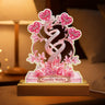9081LGE1 3d druck effekt herzen pink personalisiertes nachtlicht familie 9081l8pci