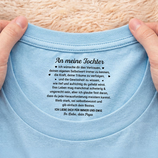 9093AGE2 ich liebe dich fur immer und ewig weisses t shirt personalisiert nackenlabel drucken sohn tochter 9093aa8ema