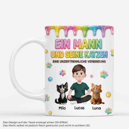 9117MGE1 3d druck effekt eine unzertrennliche verbindung katzen tasse personalisiert glitzer 9117maqtc_9481d697 e754 40b5 9627 2dc0d8e930b5